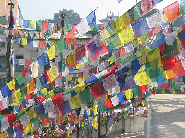 Baumwolle NEPAL Buddha Windpferd Tara 25 Tibetische Gebetsfahnen 