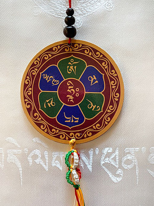 Medizin Buddha Dorje Anhänger für Auto Fenster Schutz TIBET NEPAL INDIEN ASIEN 